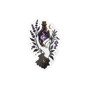 Mystical potion botanical kiss-cut vinyl decal - home decor decals