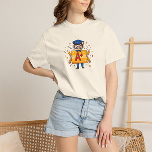 A+ Grad Owl T-Shirt — Cute Academic Graduation Tee for Students & Teachers