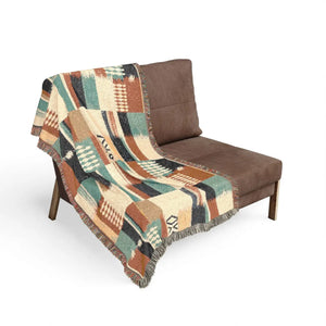 Woven southwestern throw by DipaliZ for a camp chair or bunk