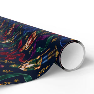 Festive holiday pattern wrapping paper