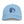 A light blue baseball cap featuring a dark blue embroidered graphic of a vase with flowing lines and wavy patterns on the front panel, set against a plain white background.