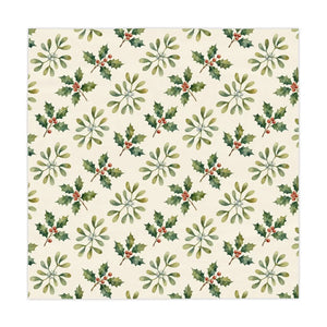 Holly & Mistletoe Tablecloth — Festive Christmas Holiday Dining Decor