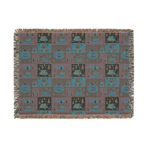 Cozy Cabin Patchwork Woven Blanket — Rustic Lodge Throw for Living Room & Cabin Decor