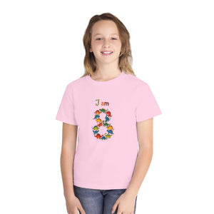 DipaliZ I Am 8 dinosaur kids birthday tee - a playful sauropod rather than a toothy one