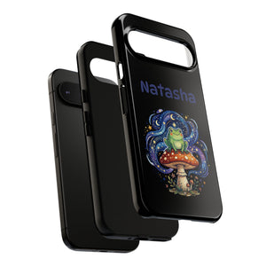 Personalized Frog on Mushroom Tough Phone Case