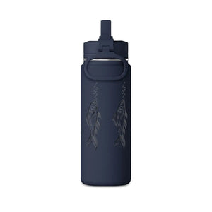 Fish Sketch Water Bottle — Illustrated Koi Design, Leak‑Proof Sports Bottle