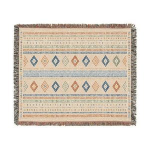 Boho Aztec pattern printed into a DipaliZ woven blanket