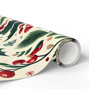 Festive Botanical Christmas Wrapping Paper