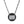 Black PVD coated round pendant by DipaliZ, engraving panel ready for a name or date