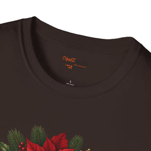 Christmas Poinsettia Floral T-Shirt