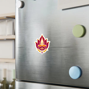 Lotus diya kiss-cut vinyl decal - home decor decals
