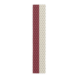 Rust & Cream Minimal Pine Table Runner — Rustic Holiday Dining Decor
