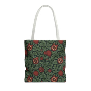 Vintage william morris-inspired botanical pomegranate tote bag - bags