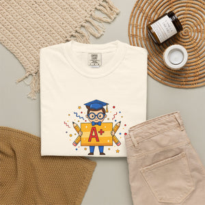 A+ Grad Owl T-Shirt — Cute Academic Graduation Tee for Students & Teachers