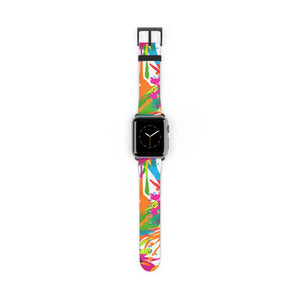 Color splash watch band, vibrant paint-splatter apple strap - bands