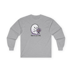 Here for a good time ghost long sleeve tee - t-shirts