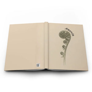 Personalized name floral botanical hardcover journal - journals