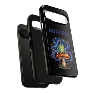 Personalized Frog on Mushroom Tough Phone Case