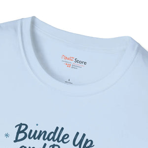 Bundle Up and Brave the Cold T-Shirt — Winter Mountain Pine Graphic Tee