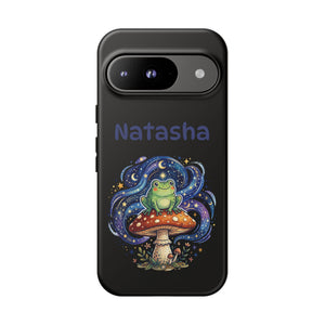 Personalized Frog on Mushroom Tough Phone Case