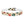 Paw Print Dog Collar — Colorful Red, Teal & Brown Paw Pattern