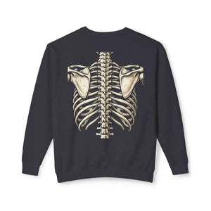 Skeleton Ribcage Sweatshirt — "Bare Bones" Graphic Crewneck