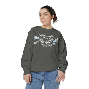 “Water Can Flow” Inspirational Ocean Wave Sweatshirt