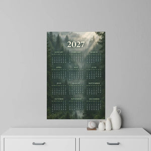 2027 Forest Wall Calendar Decal — Yearly Wall Decal Calendar