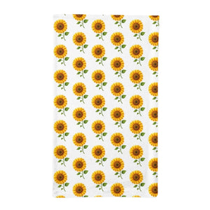 Sunflower print minky sleeping bag by DipaliZ, plush polyester nap sack for children