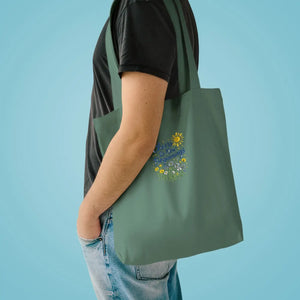 Personalized, Embroidered 'Cheers to New Beginnings' Floral Tote