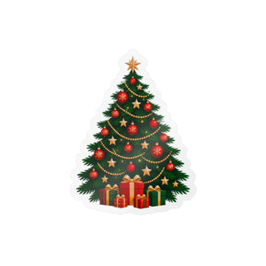 Christmas tree kiss-cut vinyl decal - home decor decals