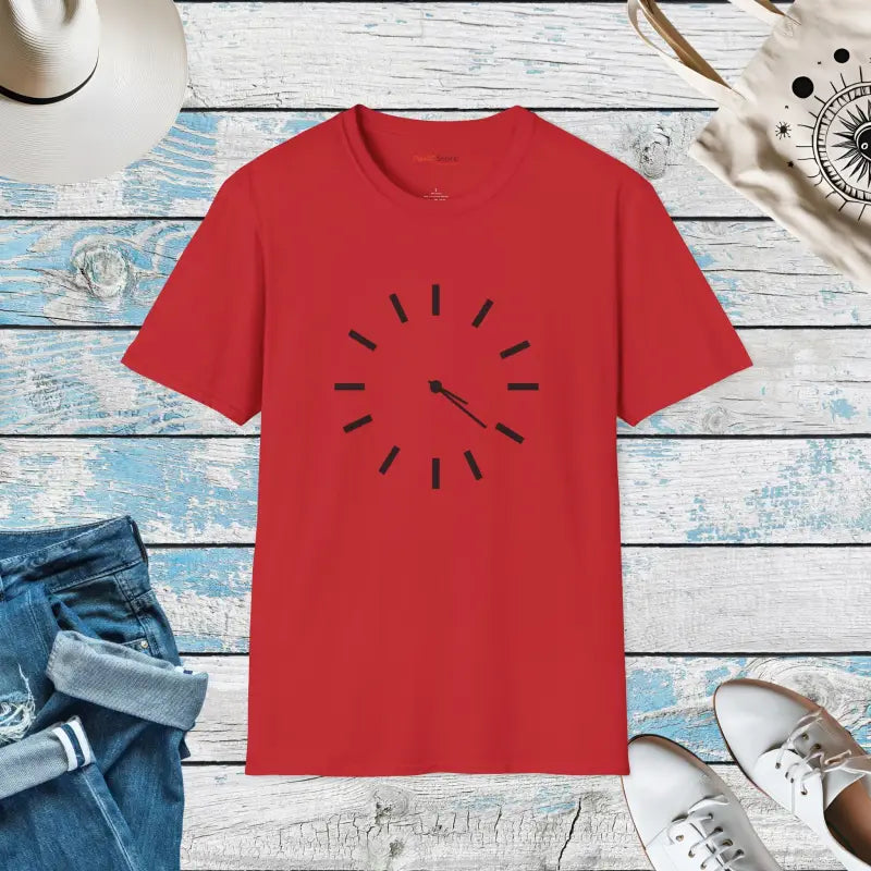 420 O’clock Weed Men’s Unisex Softstyle T-shirt - Red / s