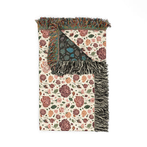 Floral Vintage Woven Blanket