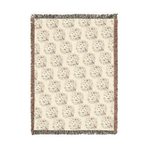 Woven Blanket — Reversible floral Pattern Throw (Cozy Modern Home Accent)