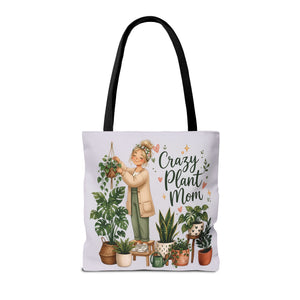 Crazy Plant Mom Tote Bag — Plant Lover Canvas Tote