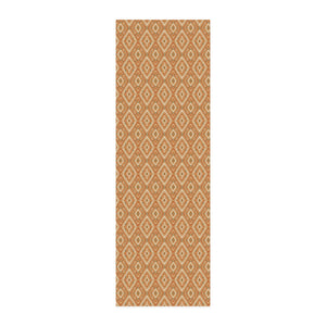 Southwest Diamond Geometric Fabric by the Yard — Rust Orange Spun Polyester