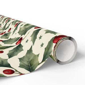 Festive Holly Berry Christmas Wrapping Paper