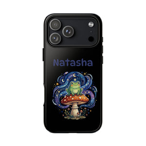 Personalized Frog on Mushroom Tough Phone Case