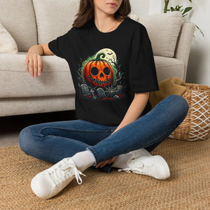 Halloween pumpkin skull t-shirt - t-shirts