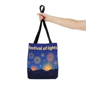 Festival of Lights Tote Bag — Diwali Fireworks Market & Celebration Tote