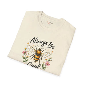 Bee Graphic T-Shirt — "Always Be Cool" Floral Honeybee Tee