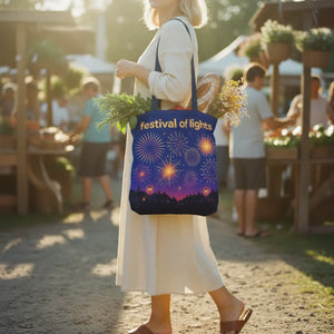 Festival of Lights Tote Bag — Fireworks Night Market Shopper