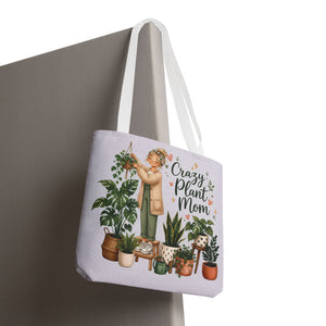 Crazy Plant Mom Tote Bag — Plant Lover Canvas Tote