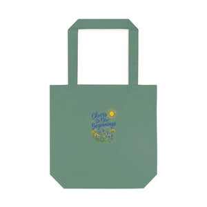 Personalized, Embroidered 'Cheers to New Beginnings' Floral Tote