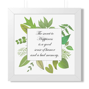 Happiness quotes framed vertical poster - posters