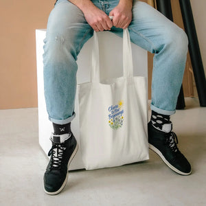 Personalized, Embroidered 'Cheers to New Beginnings' Floral Tote