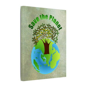 Save the planet, Matte Canvas, Stretched, 0.75"