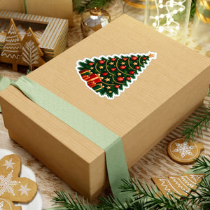 Christmas tree kiss-cut vinyl decal - home decor decals