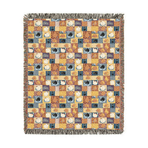 Patchwork Mosaic Woven Blanket — Cozy Boho Throw for Living Room & Gift