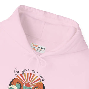 Vintage coastal sunset graphic hoodie - hoodies